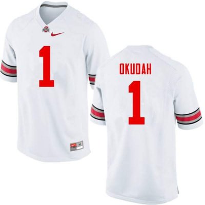 Men's Ohio State Buckeyes #1 Jeffrey Okudah White Nike NCAA College Football Jersey August TTY0344CO